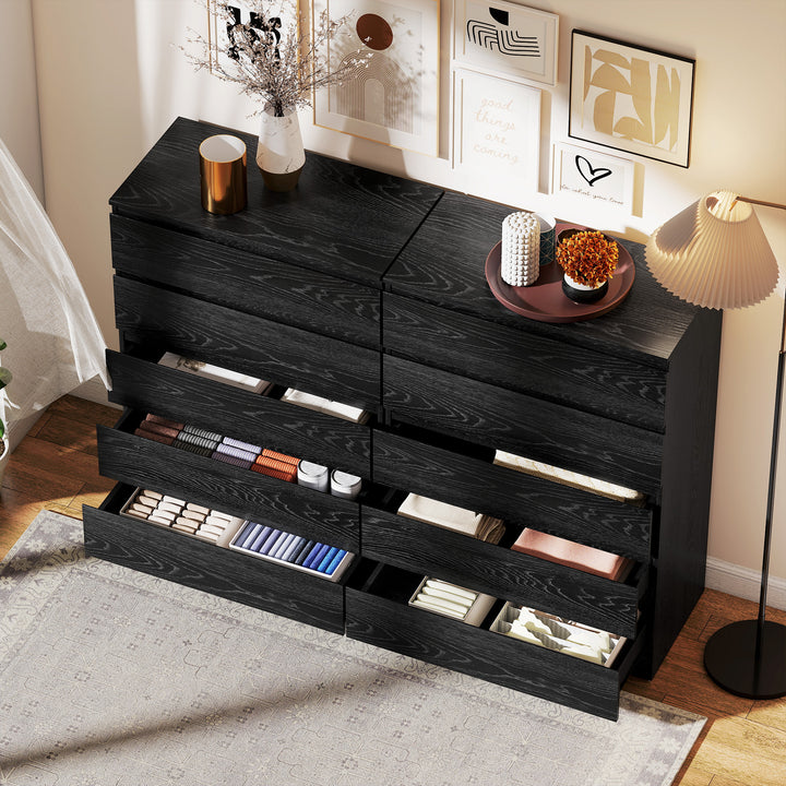 Cómoda 5 Gavetas Cômoda para Quarto Móvel de Arrumação para Sala de Estar Escritório Estilo Moderno 77x40x111,5 cm Preto Veteado