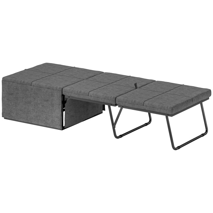 Cama Dobrável 68x180 cm com Colchão de Espuma Cama Dobrável para Convidados com Capa de Proteção Cama de Convidados Carga 120 kg Cinza