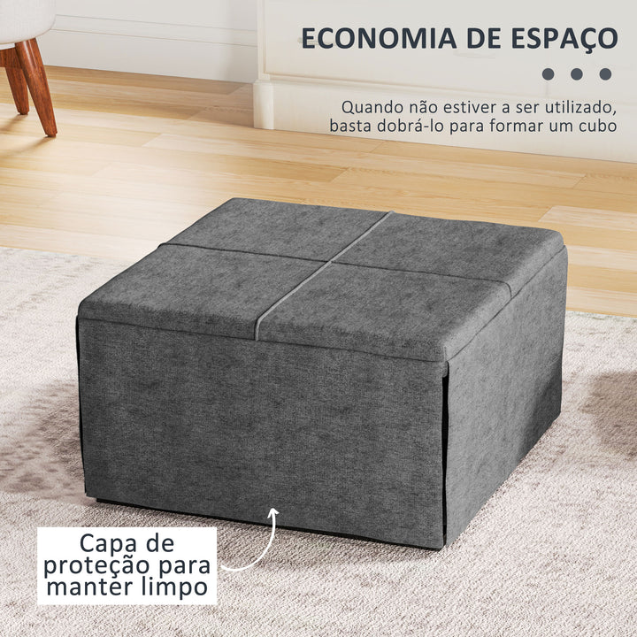 Cama Dobrável 68x180 cm com Colchão de Espuma Cama Dobrável para Convidados com Capa de Proteção Cama de Convidados Carga 120 kg Cinza