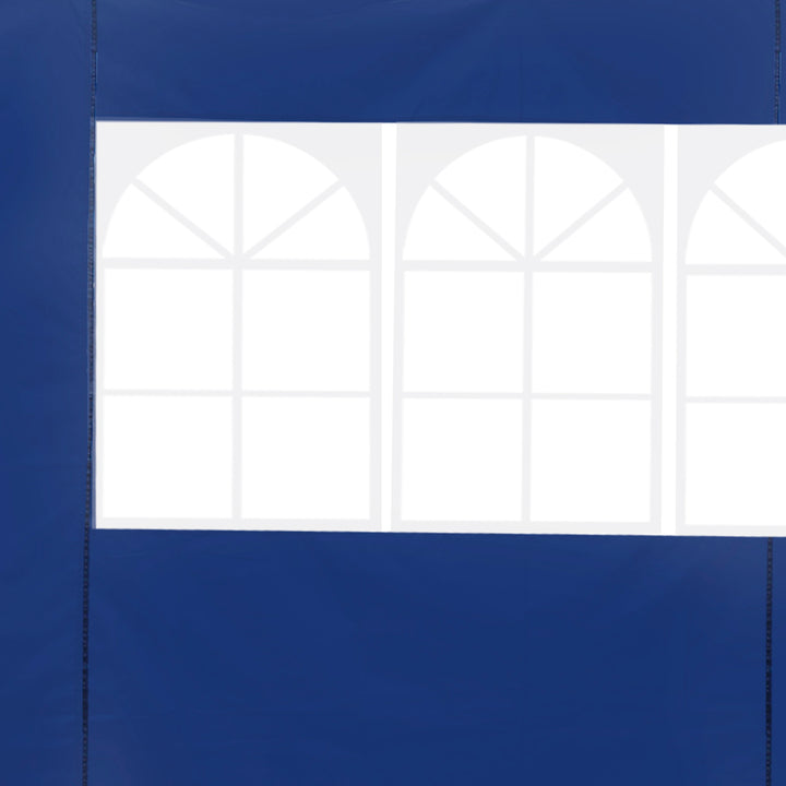 2 Paredes laterais com janelas para tenda para pavilhão - Cor azul - Oxford - 3x2 m