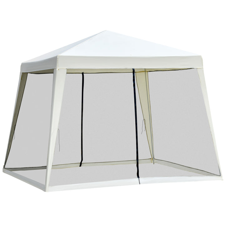 Tenda 3x3x2,35 m com Painéis Laterais e Mosquitero Aço Exterior Poliéster Cor Bege