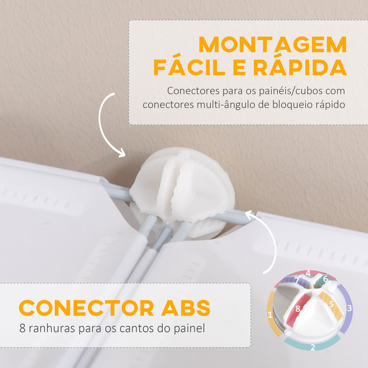 Armário Modular Móvel Organizador com 4 plateleiras Plástico 75x37x73cm Branco