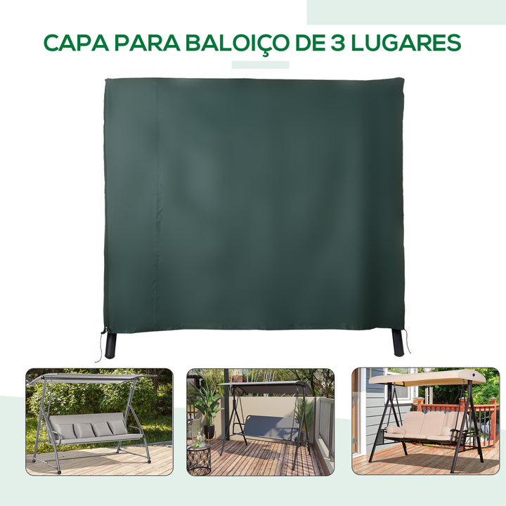 Cobertura do balanço Jardim Capa de mobiliário de exterior com fecho de correr 177x114x152cm