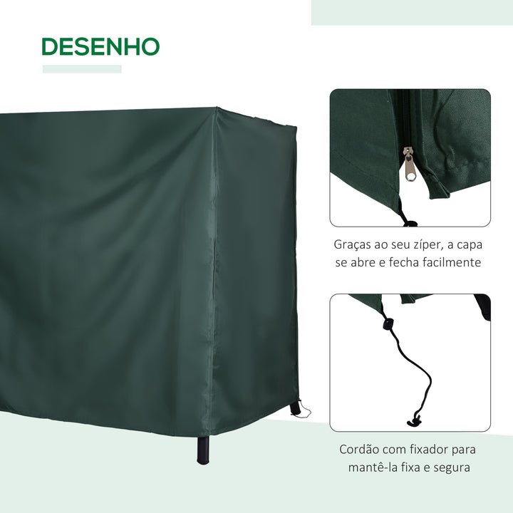 Cobertura do balanço Jardim Capa de mobiliário de exterior com fecho de correr 177x114x152cm