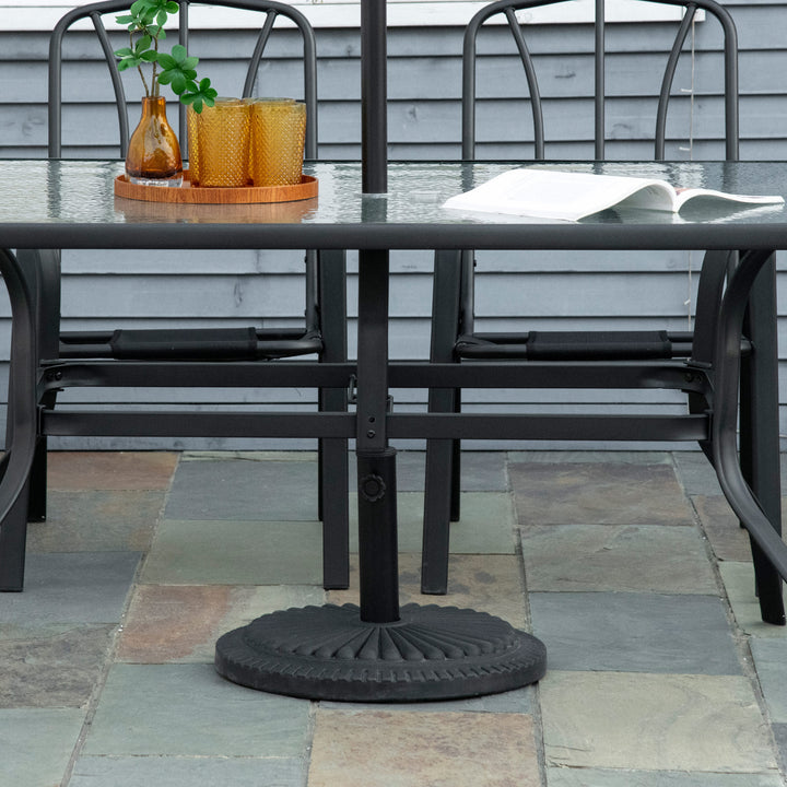 Base de guarda-sol para postes de diferentes diâmetros preto