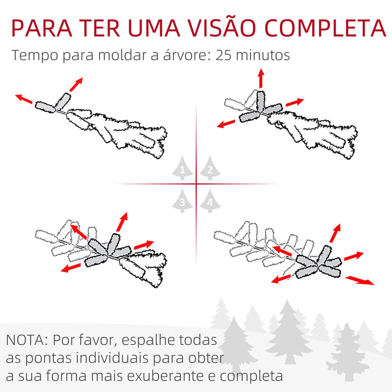 Árvore de Natal Estreita Árvore de Natal Tipo Lápis de 180 cm com Base Dobrável e 479 Ramos para Escritório Verde