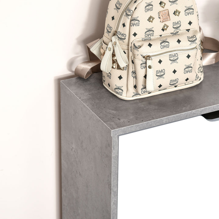 Sapateira Moderna Móvel Sapateira de Entrada com 2 Prateleiras Abatíveis para 8 Pares de Sapatos Sapateira Estreita para Corredor Entrada 62,5x26x81 cm Cinza