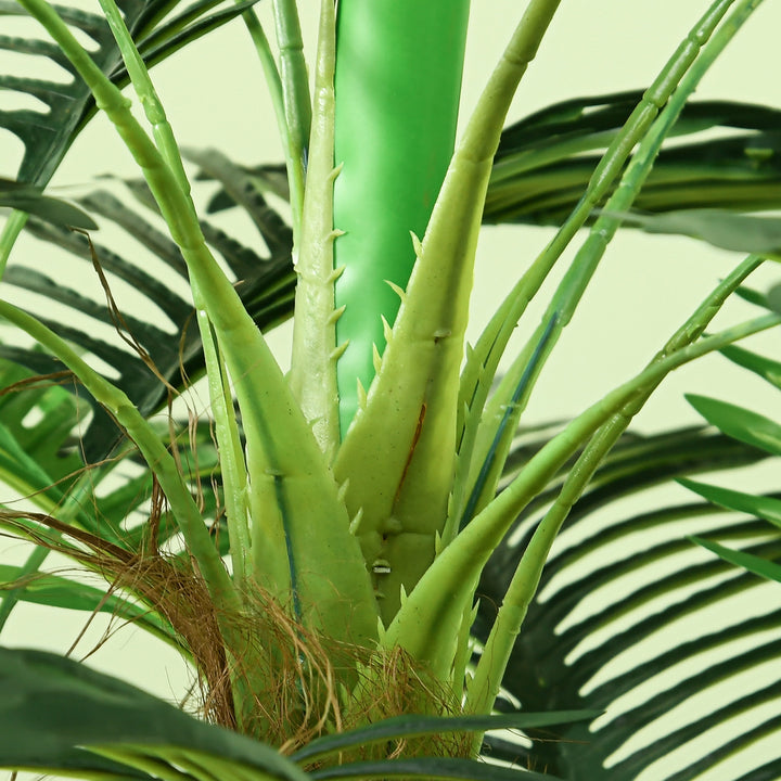 Planta Artificial Decorativa 160 cm Palmeira Artificial com Vaso e Folhas para Interior Casa Sala Escritório Verde
