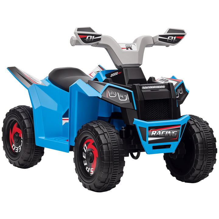 Quadriciclo Elétrico para Crianças 18-36 Meses Veículo Elétrico a Bateria de 6V com Velocidade 2,5 km/h Avanço e Marcha Atrás 70x41,5x48,5 cm Azul