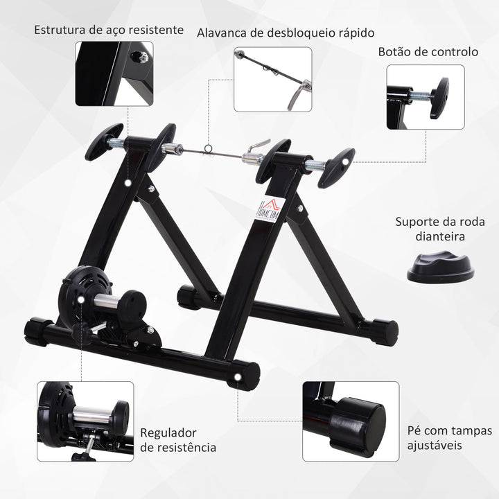 Bicicleta de Treinamento com Rolo Que Dobra Resistência Ajustável Treinador de Ciclismo Aço Bicicleta Interior