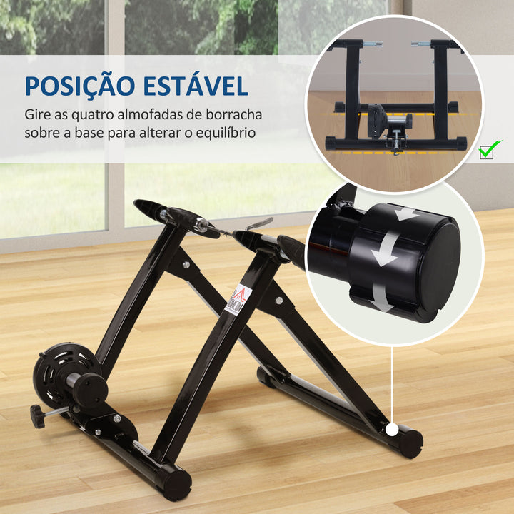Bicicleta de Treinamento com Rolo Que Dobra Resistência Ajustável Treinador de Ciclismo Aço Bicicleta Interior