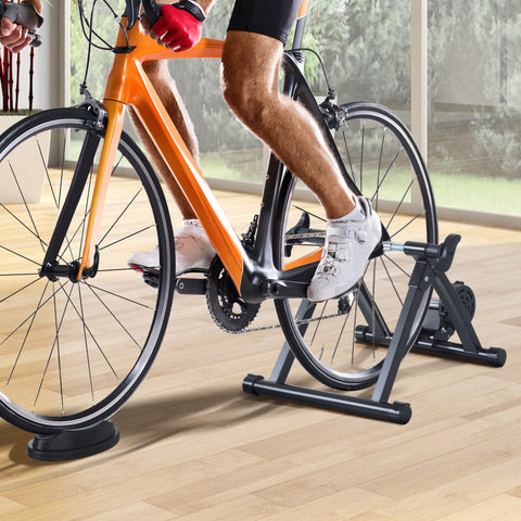 Bicicleta de Treinamento com Rolo Que Dobra Resistência Ajustável Treinador de Ciclismo Aço Bicicleta Interior
