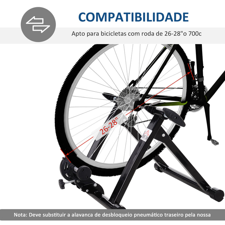 Bicicleta de Treinamento com Rolo Que Dobra Resistência Ajustável Treinador de Ciclismo Aço Bicicleta Interior