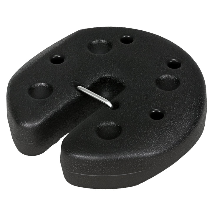 Conjunto de 4 Pesos para Tendas Dobráveis Pesos para Pérgola Preenchidos com Cimento Bases para Toldo Pérgola Ø22x5,5 cm Preto