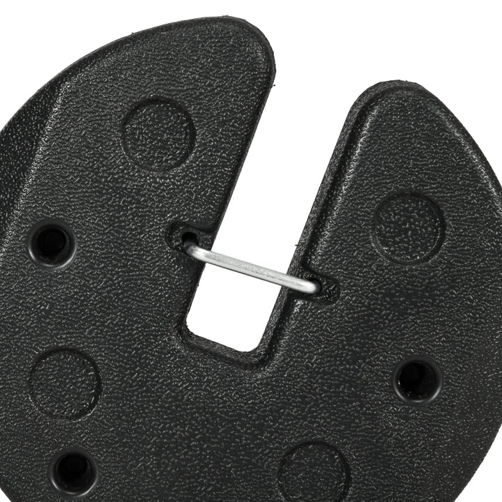 Conjunto de 4 Pesos para Tendas Dobráveis Pesos para Pérgola Preenchidos com Cimento Bases para Toldo Pérgola Ø22x5,5 cm Preto