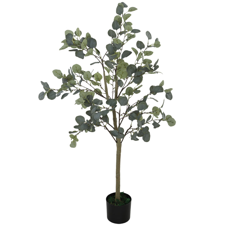 Eucalipto Artificial 150 cm Planta Artificial Decorativa Grande Árvore Artificial de Interior com 230 Folhas Decoração para Casa Escritório Dormitório Verde