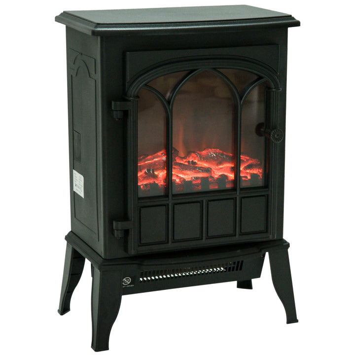 Lareira elétrica de pé 1000/2000 W Chama LED com termostato 39x23x56.5cm