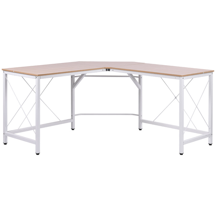 Mesa de computador PC Mesa de escritório formulário de tabela de canto L Armação de Aço 150x150x76cm
