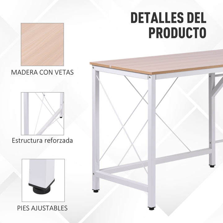 Mesa de computador PC Mesa de escritório formulário de tabela de canto L Armação de Aço 150x150x76cm
