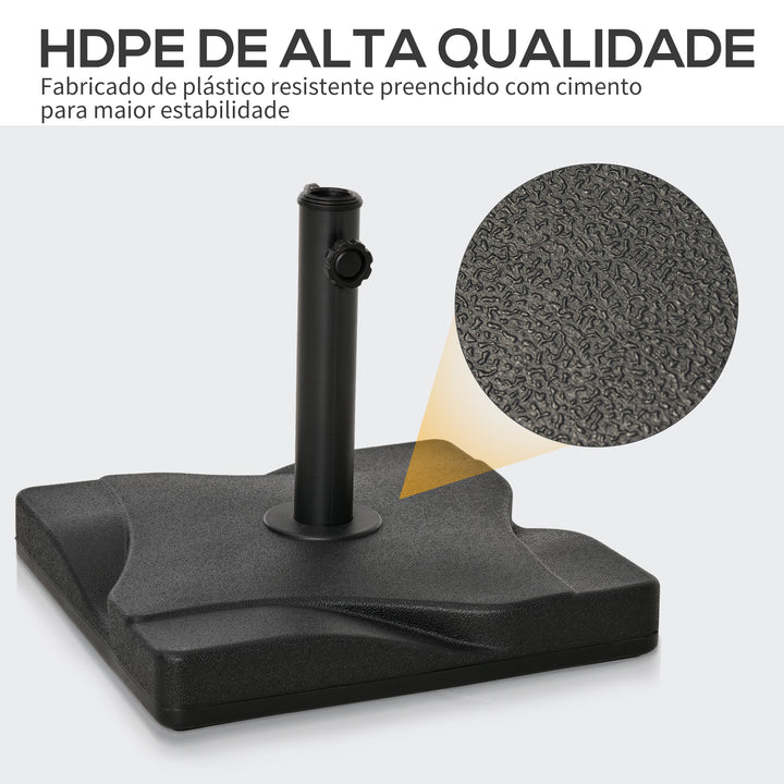 Borne do para-sol do terraço para F30mm F35mm F38mm preto