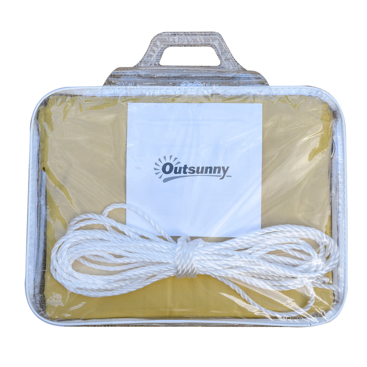 Toldo Vela Retangular para Jardim 4x6m Tecido de poliéster 160 g m2 cor de areia