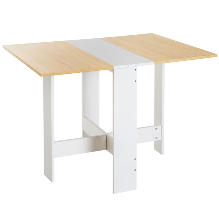 Mesa Dobrável Cozinha Sala de estar Mesa de apoio com 2 Abas Rebatíveis Economiza Espaço Design Moderno 103x76x73,5 cm Madeira