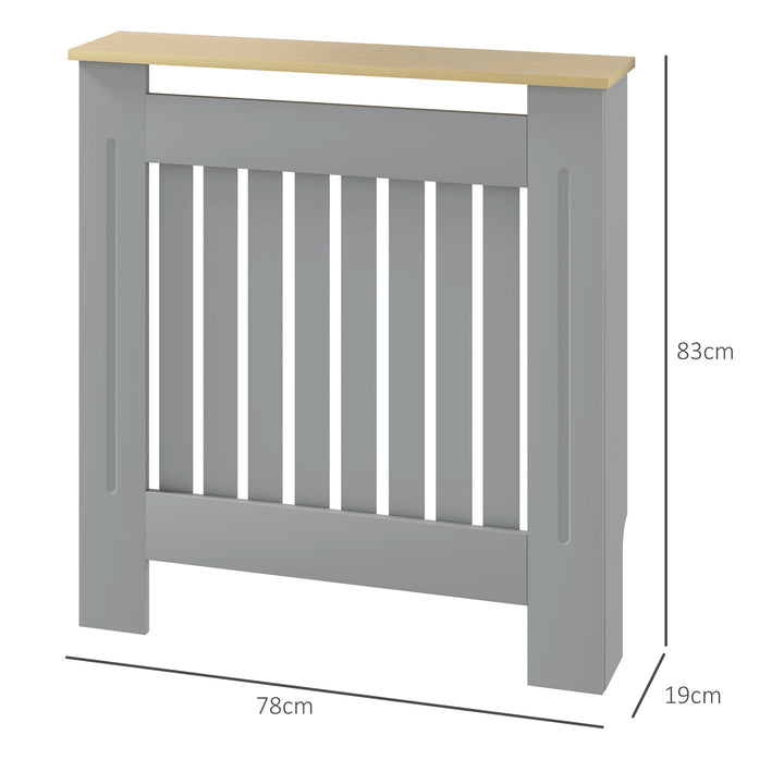 Cobertura Radiador 78x19x83 cm Cobertura Radiador de MDF e Melamina de Madeira com Dispositivo Anti-Tombo Desenho Moderno para Sala de Estar Dormitório Cinza