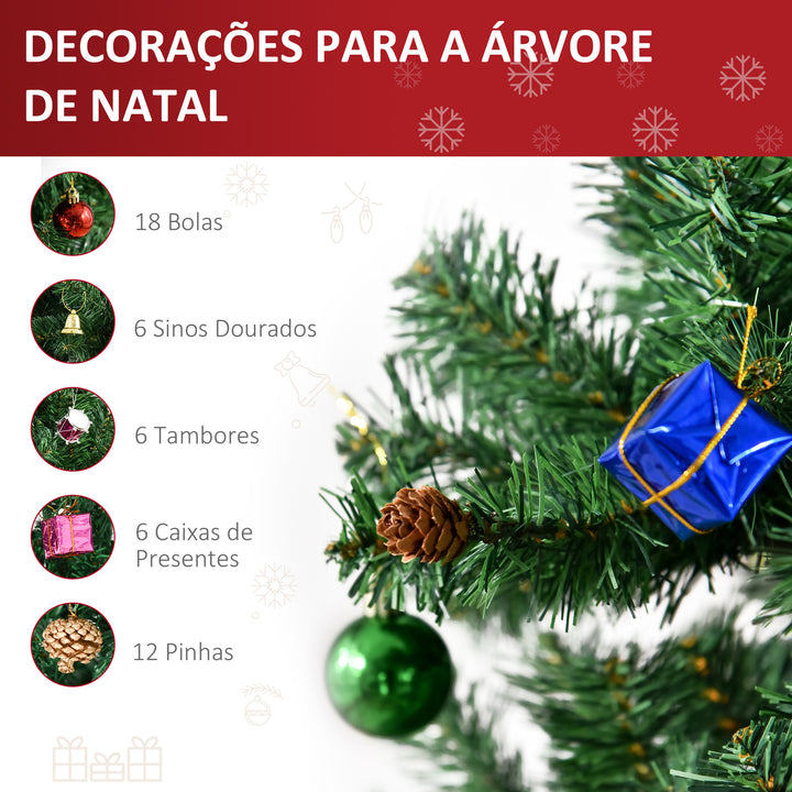 Árvore de Natal com enfeites 180cm Altura