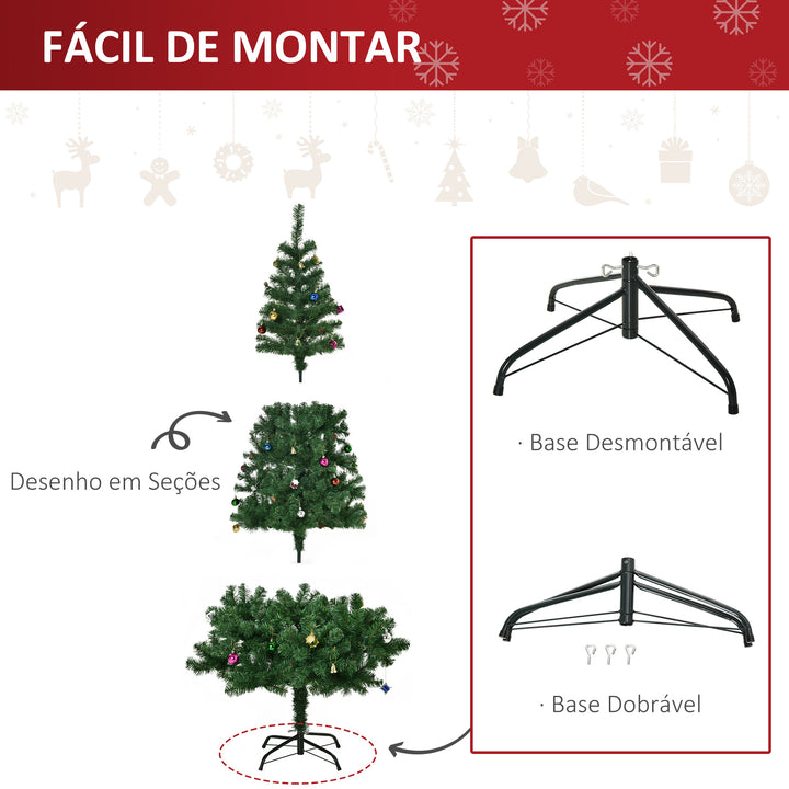 Árvore de Natal com enfeites 180cm Altura