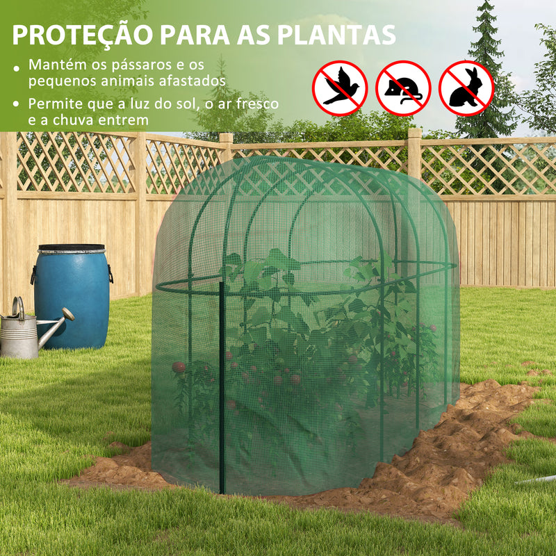 Estufa de Jardim Estufa para Plantas Estufa de Exterior com Porta com Fecho de Correr e Estrutura de Aço para Jardim, Terraço e Pátio 300x100x150 cm Verde