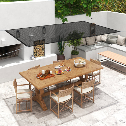 Vela de Sombra Retangular 3x2 m Toldo Vela para Jardim Proteção Solar 65% Transpirável e Anticongelante para Pátio Terraço Varanda Preto