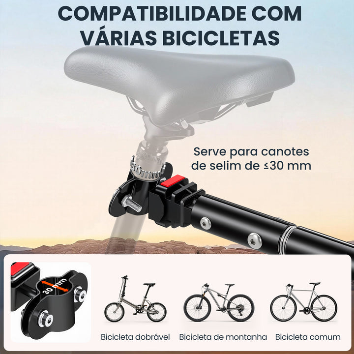 Reboque de Bicicleta para Carga 40 kg Carrinho de Mão com Cobertura de Tecido Oxford Impermeável Refletores Estrutura de Aço e Alças para Transporte de Bagagens 144x59x80 cm Azul