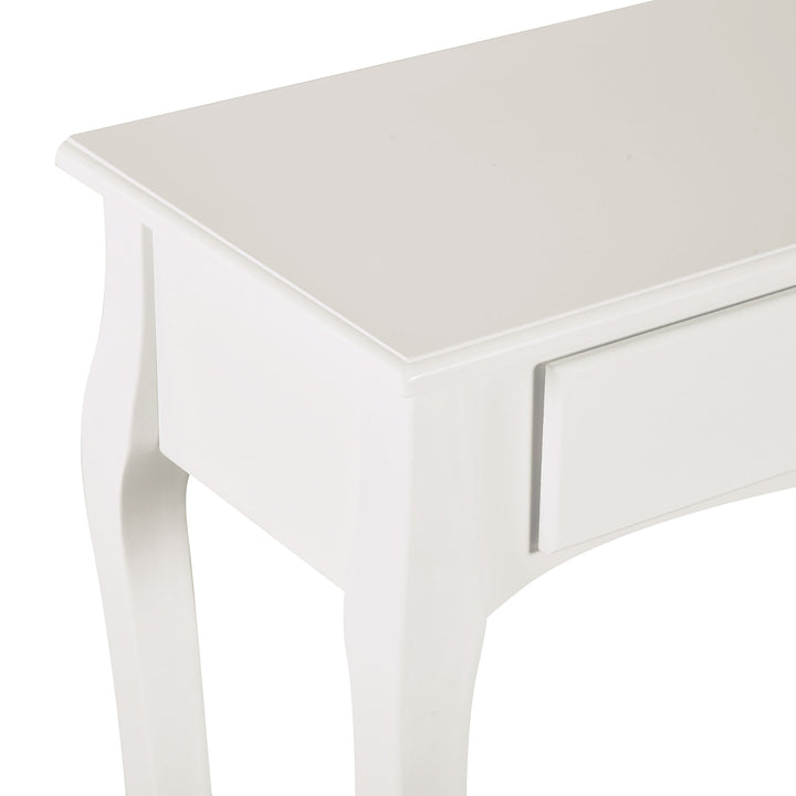 Mesa Consola tipo Aparador Móvel de Entrada com Gavetas e Estante 100x33x76cm Branco