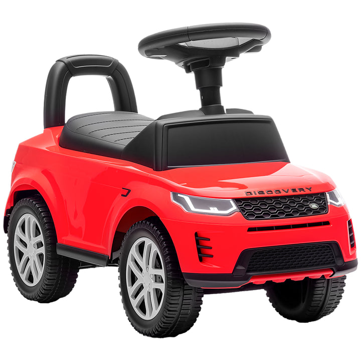 Carro Andador Infantil com Licença de Land Rover Carro Andador para Crianças de 18-36 Meses com Armazenamento Volante Buzina Sons de Motor 65,5x28x42 cm Vermelho