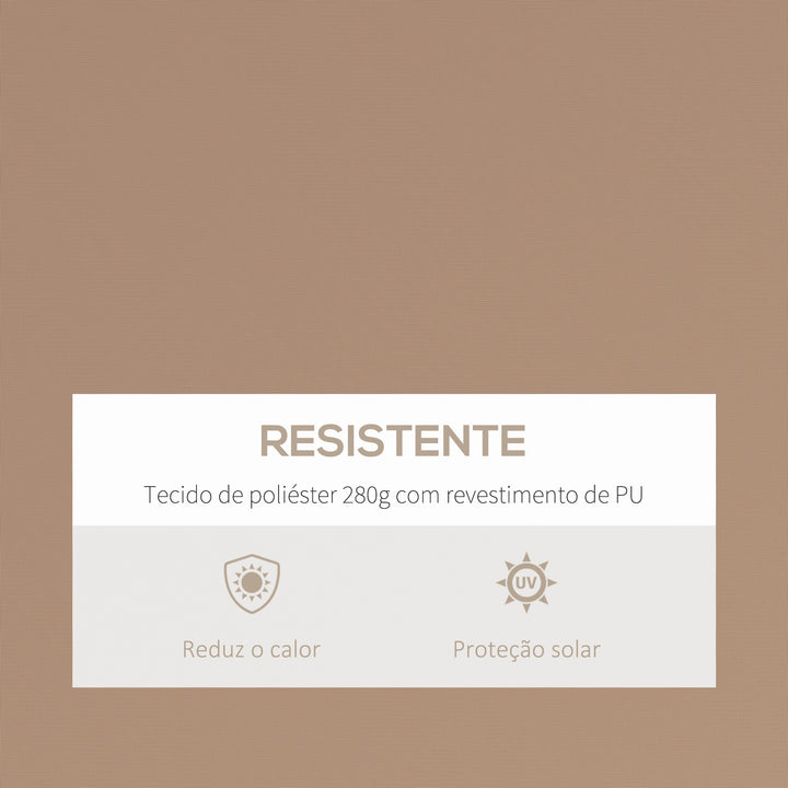 Toldo Manual Retrátil 350x250 cm Toldo para Varanda com Manivela de Metal Impermeável e Anti-UV Toldo Enrolável de Exterior para Jardim Terraço Janelas Marróm