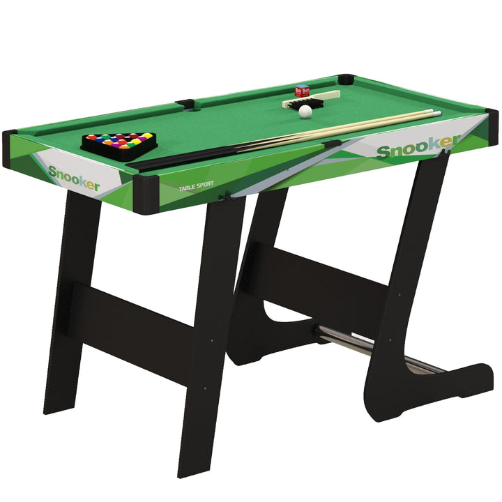 Mesa de Bilhar Dobrável com Acessórios Inclui 16 Bolas 2 Tacos Giz Triângulo e Escova Mesa de Bilhar Portátil para Crianças e Adultos 104x55,5x68 cm Verde