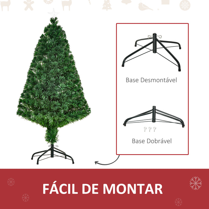 Árvore de Natal + Luzes LED Árvore Artificial Verde F 60 x 120 cm