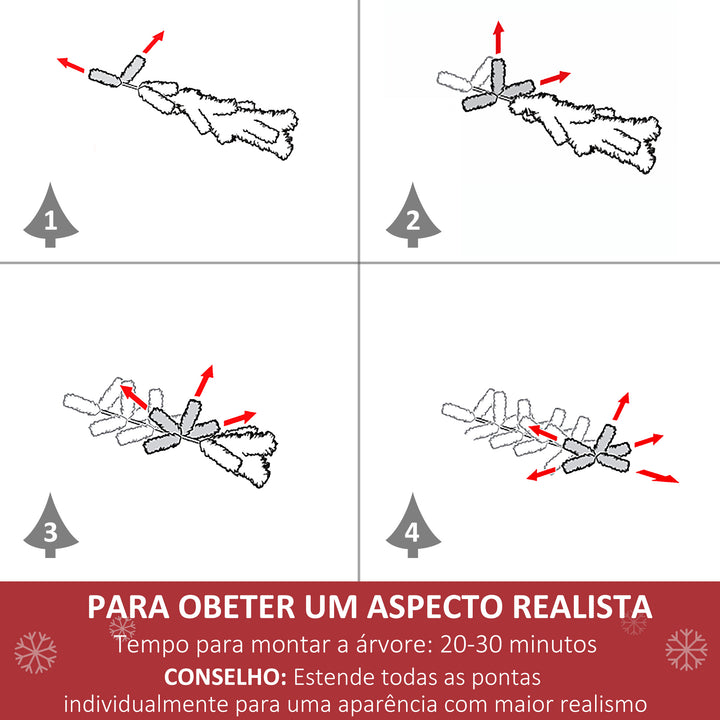 Árvore de Natal + Luzes LED Árvore Artificial Verde F 60 x 120 cm