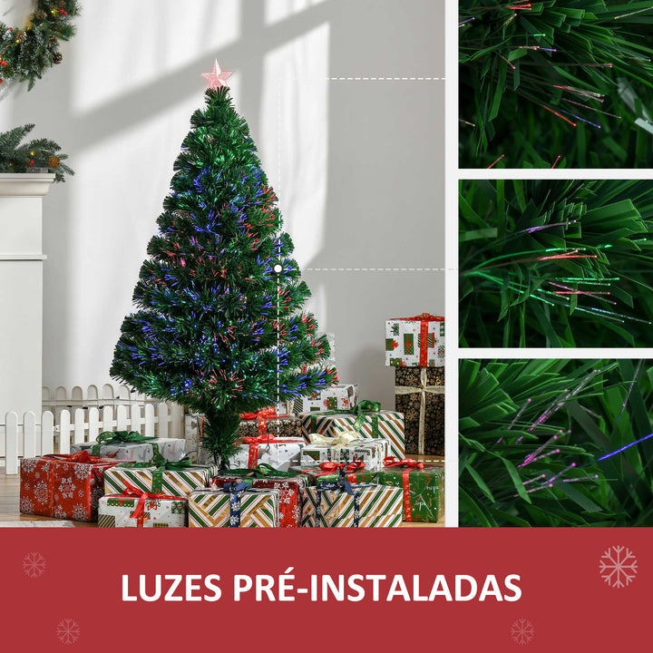 Árvore de Natal + Luzes LED Árvore Artificial Verde F 60 x 120 cm