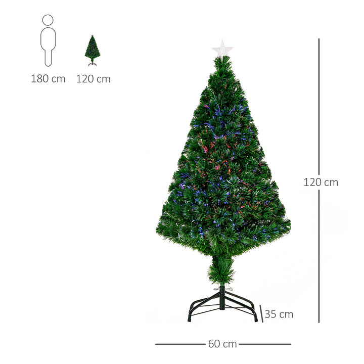 Árvore de Natal + Luzes LED Árvore Artificial Verde F 60 x 120 cm