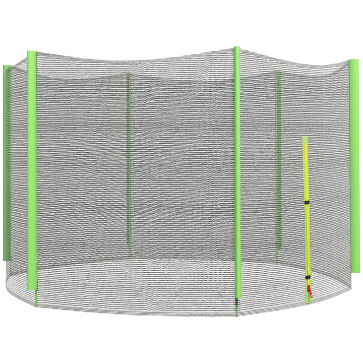 Rede de Segurança para Trampolim Ø244 cm Rede de Substituição de Trampolins para Exterior e Porta com Fecho de Correr para 6 Postes Verde