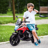 Moto Elétrica para Crianças de 3-6 Anos com Licença Honda Motocicleta de Bateria 12V com USB MP3 Luz LED Moto para Crianças com Velocidade 3 km/h Carga 30 kg Vermelho