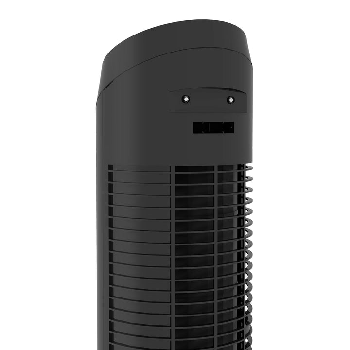 Ventoinha de Coluna 45W Ventoinha de Coluna Silenciosa com 3 Velocidades e Oscilação 70° para Sala Quarto Escritório Ø27x75 cm Preto