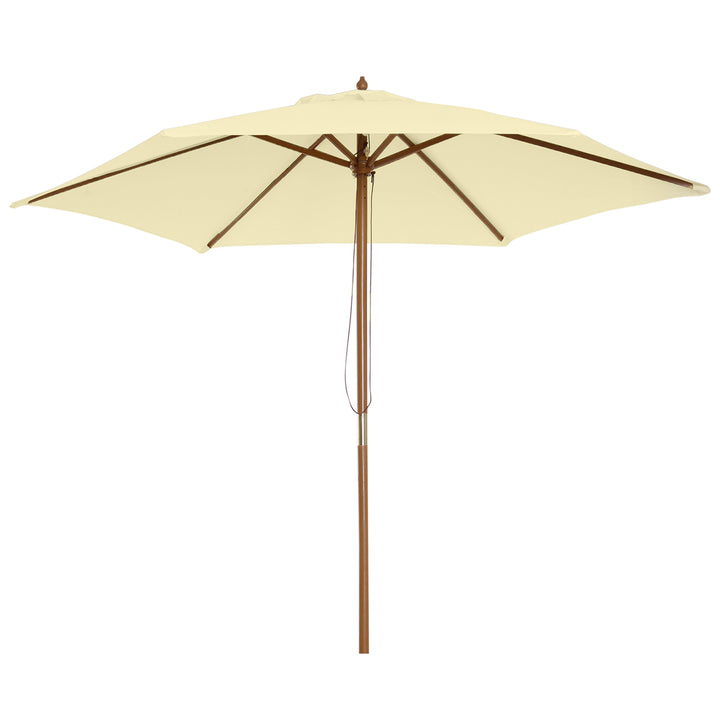 Parasol Pátio Terraço Jardim Diâmetro 250x225 cm Cor Creme