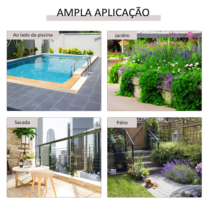 Mesa dobrável para jardim em vime e aço inoxidável com pernas cruzadas 40x40x40 cm marrom