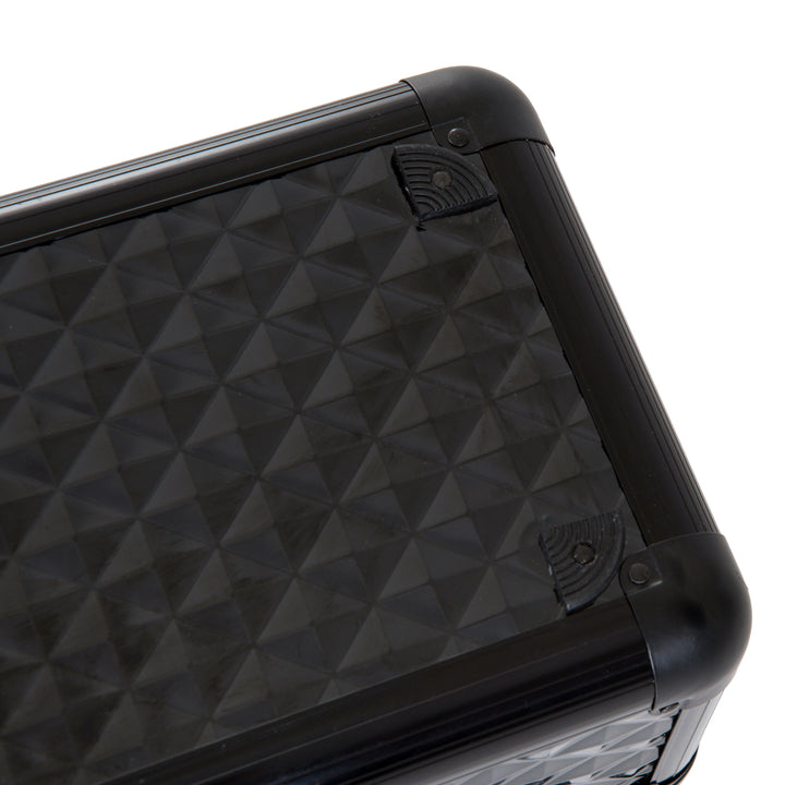 Mala para Maquilhagem Caixa de Beleza Portátil 4 Níveis 35.5x20x25.5cm Preto