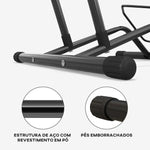 Estacionamento para Bicicletas Suporte para Bicicletas de Aço Estacionamento de Bicicletas de Chão Portátil para Interior e Exterior 59x41x38 cm Preto