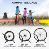 Estacionamento para Bicicletas Suporte para Bicicletas de Aço Estacionamento de Bicicletas de Chão Portátil para Interior e Exterior 59x41x38 cm Preto