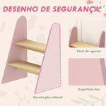 Banco para Crianças de 2 Degraus Torre de Aprendizagem Escada para Crianças acima de 3 Anos para Casa de Banho Cozinha Estante Dormitório 43x30x55 cm Rosa