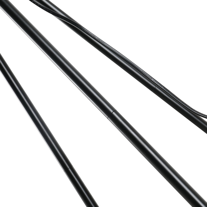 Candeeiro de Pé Moderno Candeeiro de Pé para Sala de Estar com Ecrã Redondo Tripé e Suporte para Lâmpada E27 Ø37x152 cm Branco e Preto